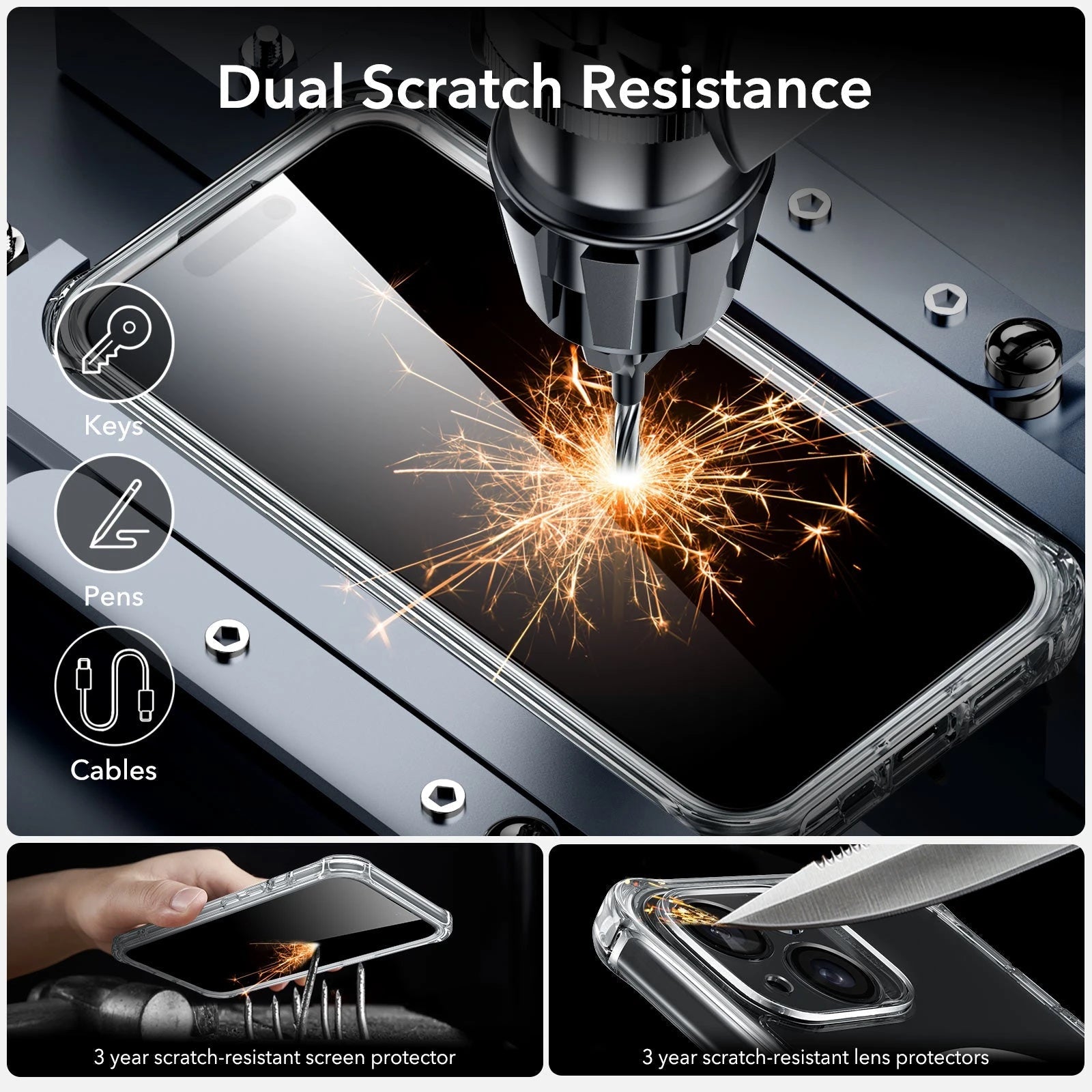 iPhone 15 Armor Tough Case (HaloLock) - Clear ESR