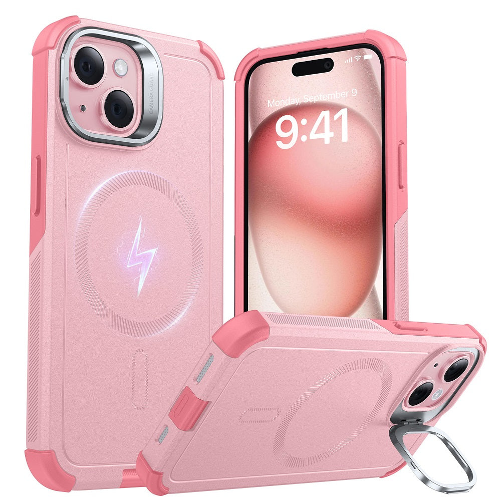 iPhone 15 Cyber Tough Magnetic Case Stash Stand