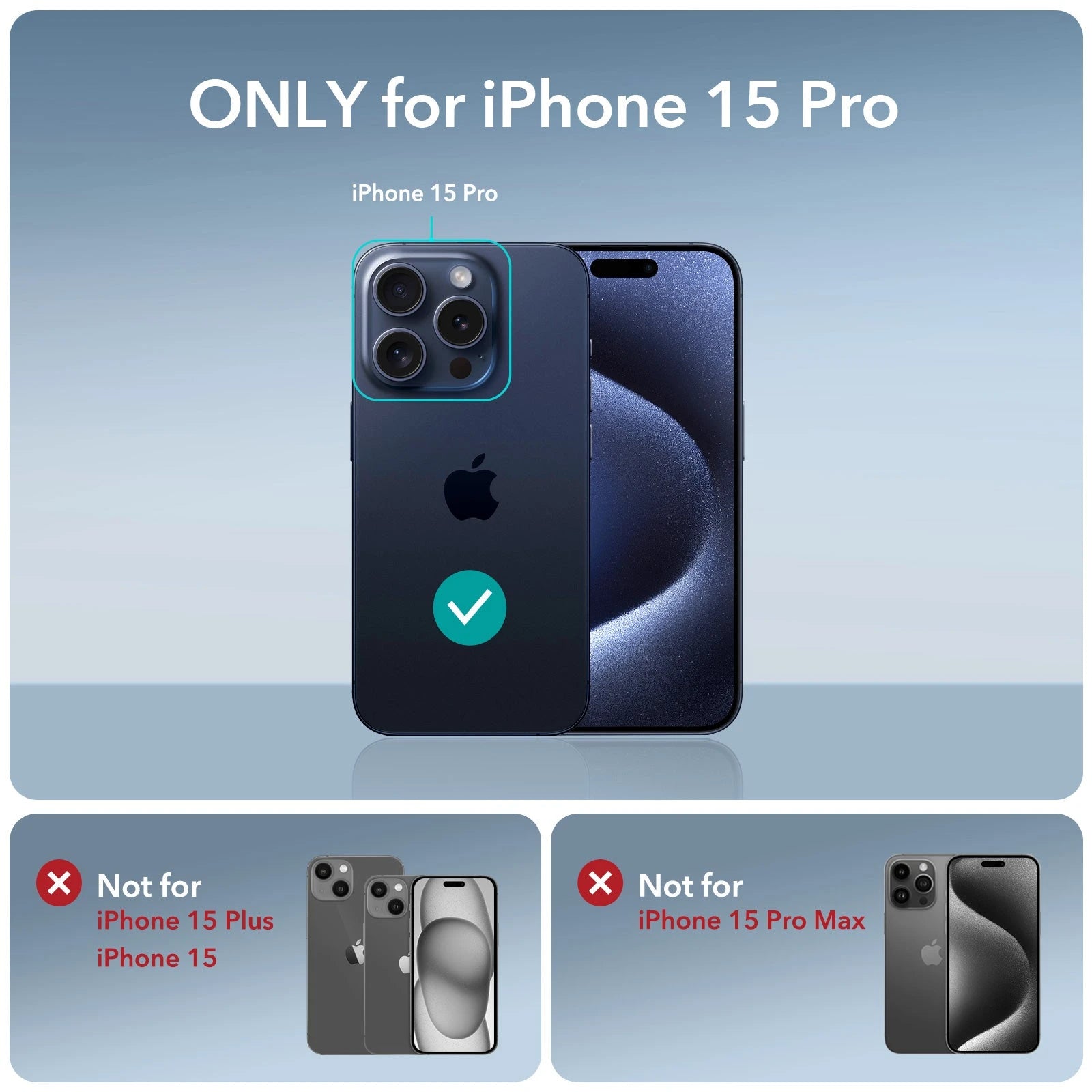 iPhone 15 Pro Air Armor Clear Case - Clear - ESR 