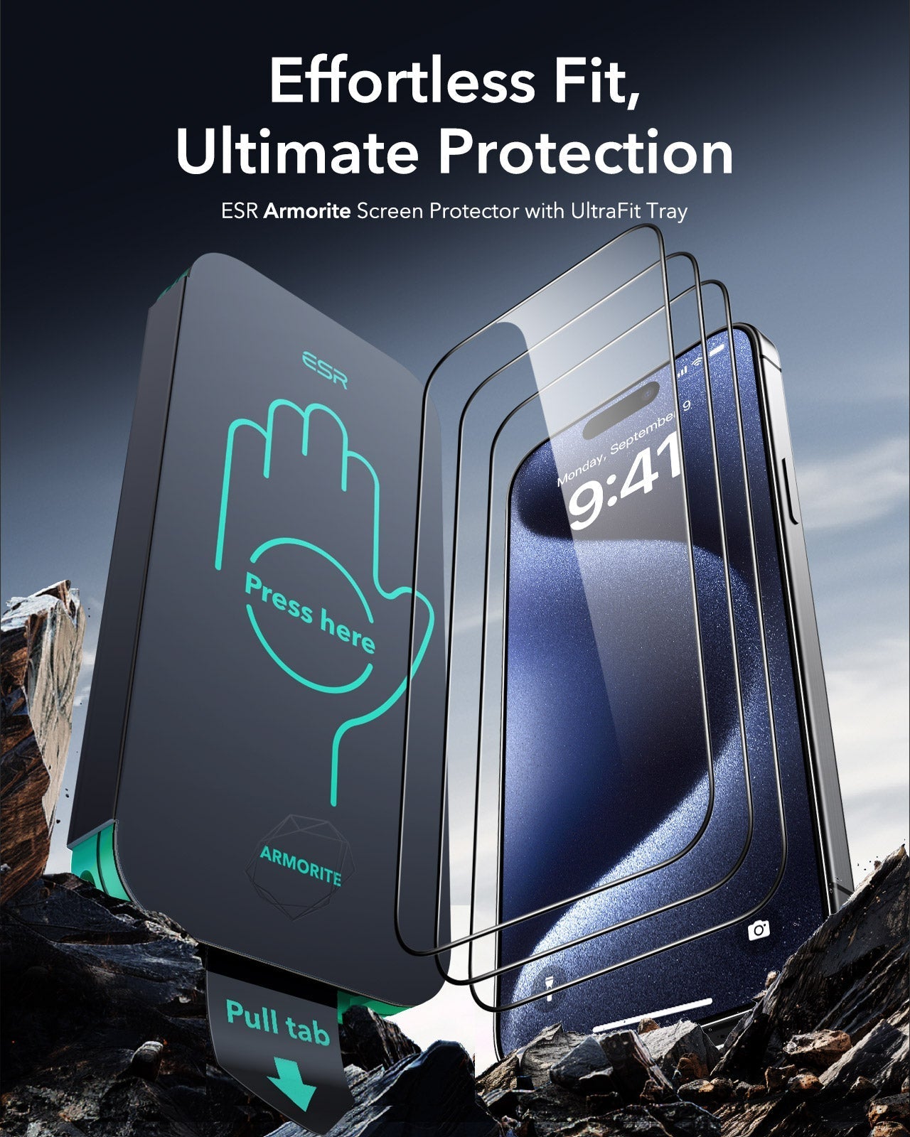 iPhone 15 Pro UltraFit Armorite Screen Protector - 3 Pack ESR ESR