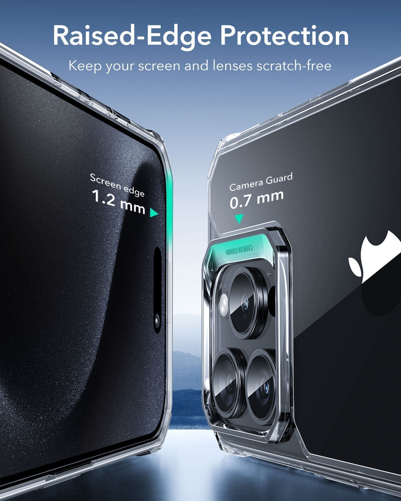 iPhone 15 Pro Max Air Armor Clear Case - Clear Dark Blue ESR ESR