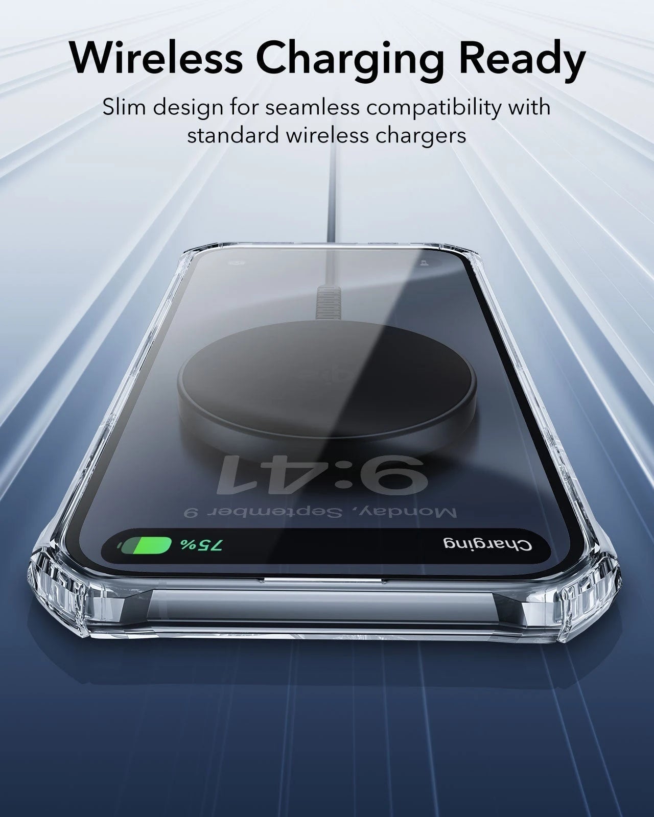 iPhone 15 Pro Max Air Armor Clear Case - Clear Dark Blue ESR ESR