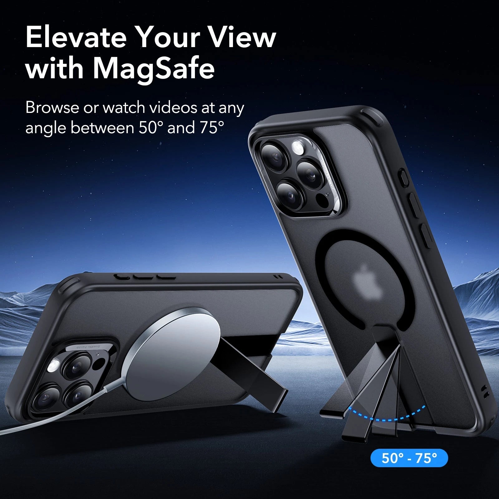 iPhone 15 Pro Max Boost Flickstand Case (HaloLock) - Frosted Black ESR ESR