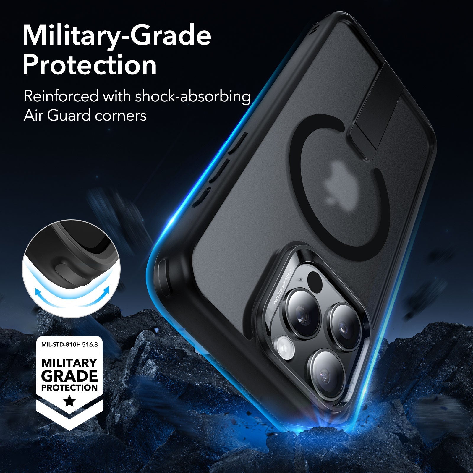 iPhone 15 Pro Max Boost Flickstand Case (HaloLock) - Frosted Black ESR ESR