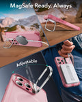 iPhone 15 Pro Max Cyber Tough Case with Stash Stand (HaloLock) - Pink ESR ESR