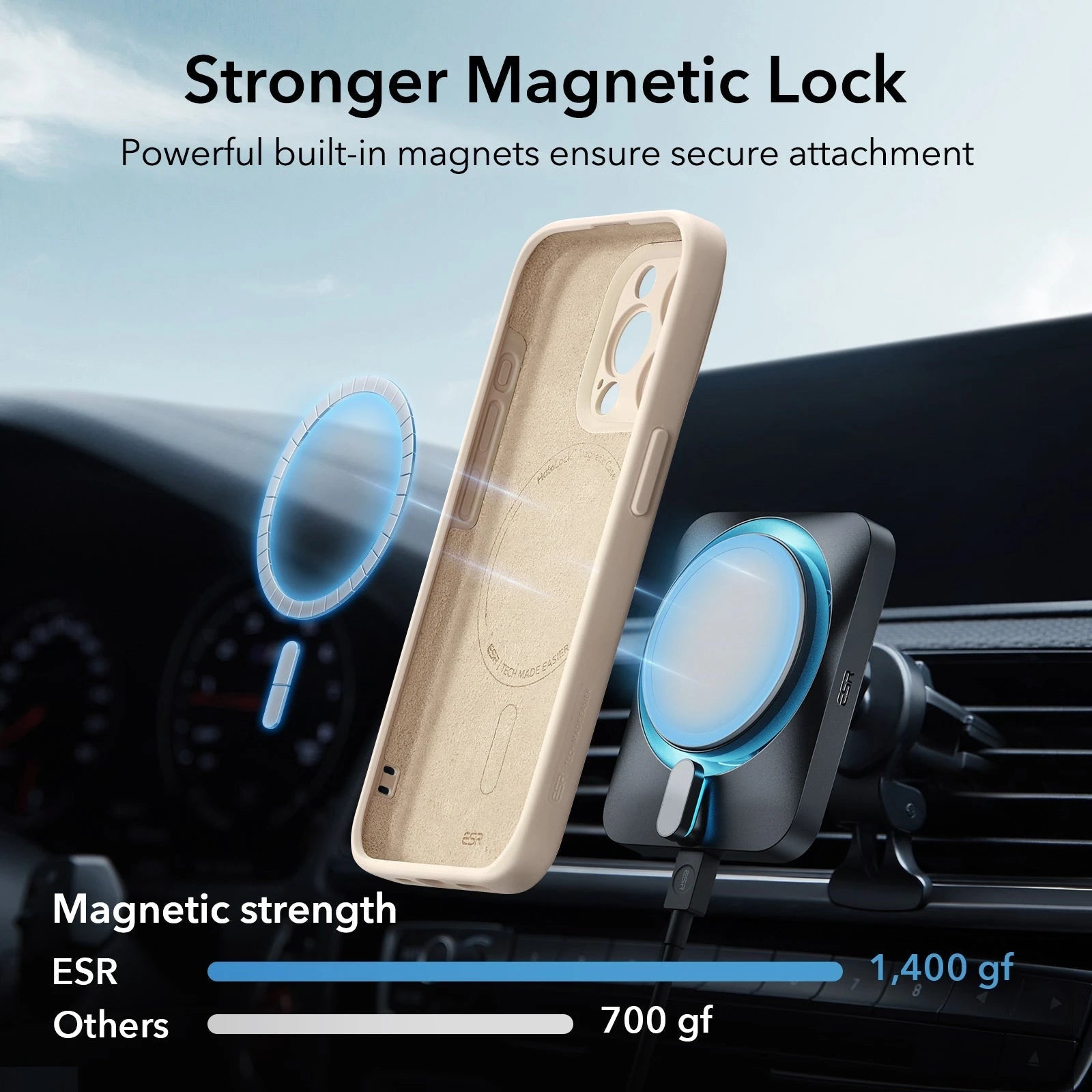 iPhone 15 Pro Max Cloud Soft Case (HaloLock) - Dark Blue ESR ESR
