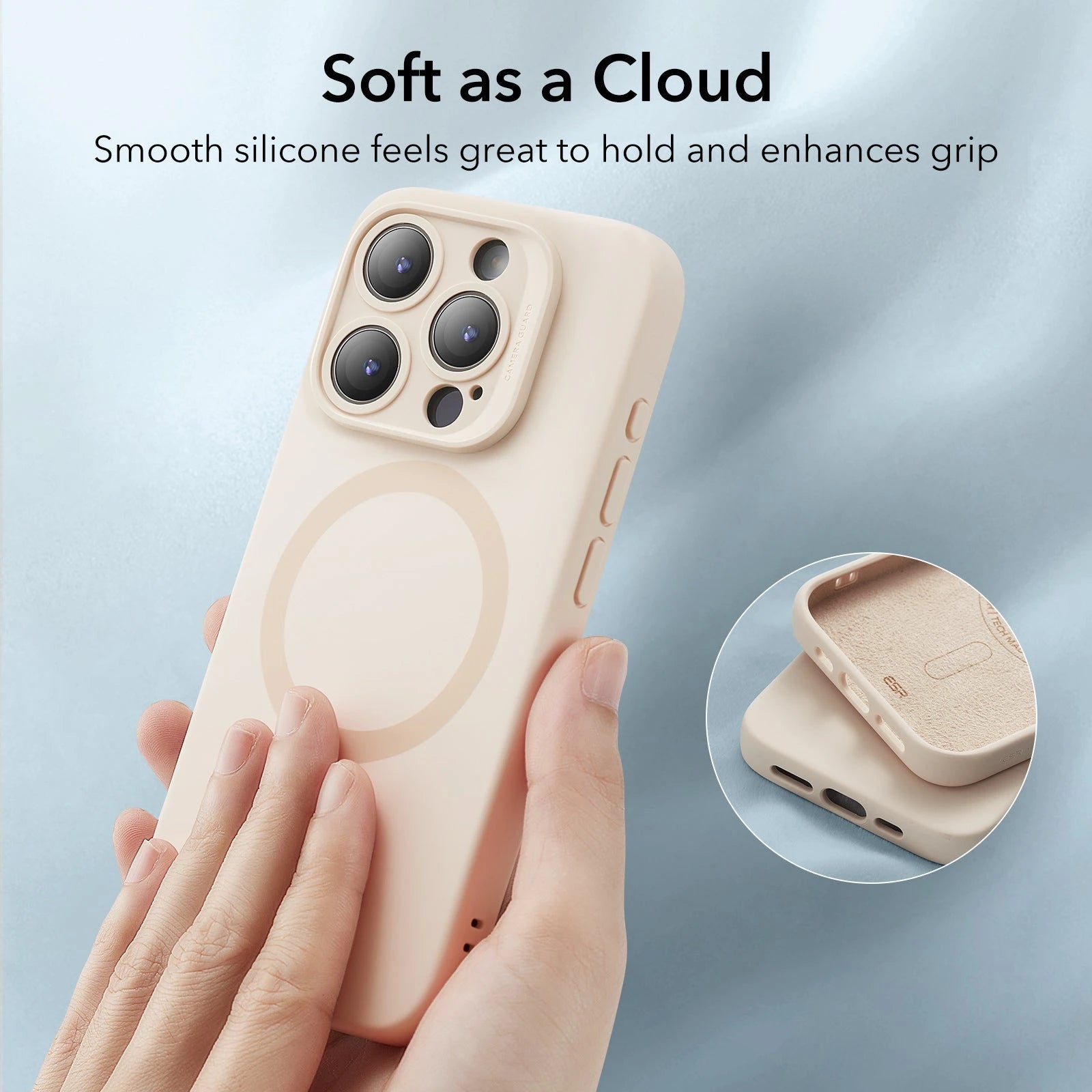 iPhone 15 Pro Max Cloud Soft Case (HaloLock) - Dark Blue ESR ESR