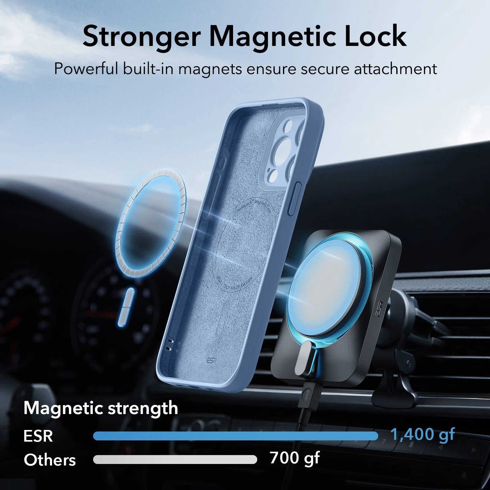 iPhone 15 Pro Max Cloud Soft Case (HaloLock) - Light Blue ESR ESR