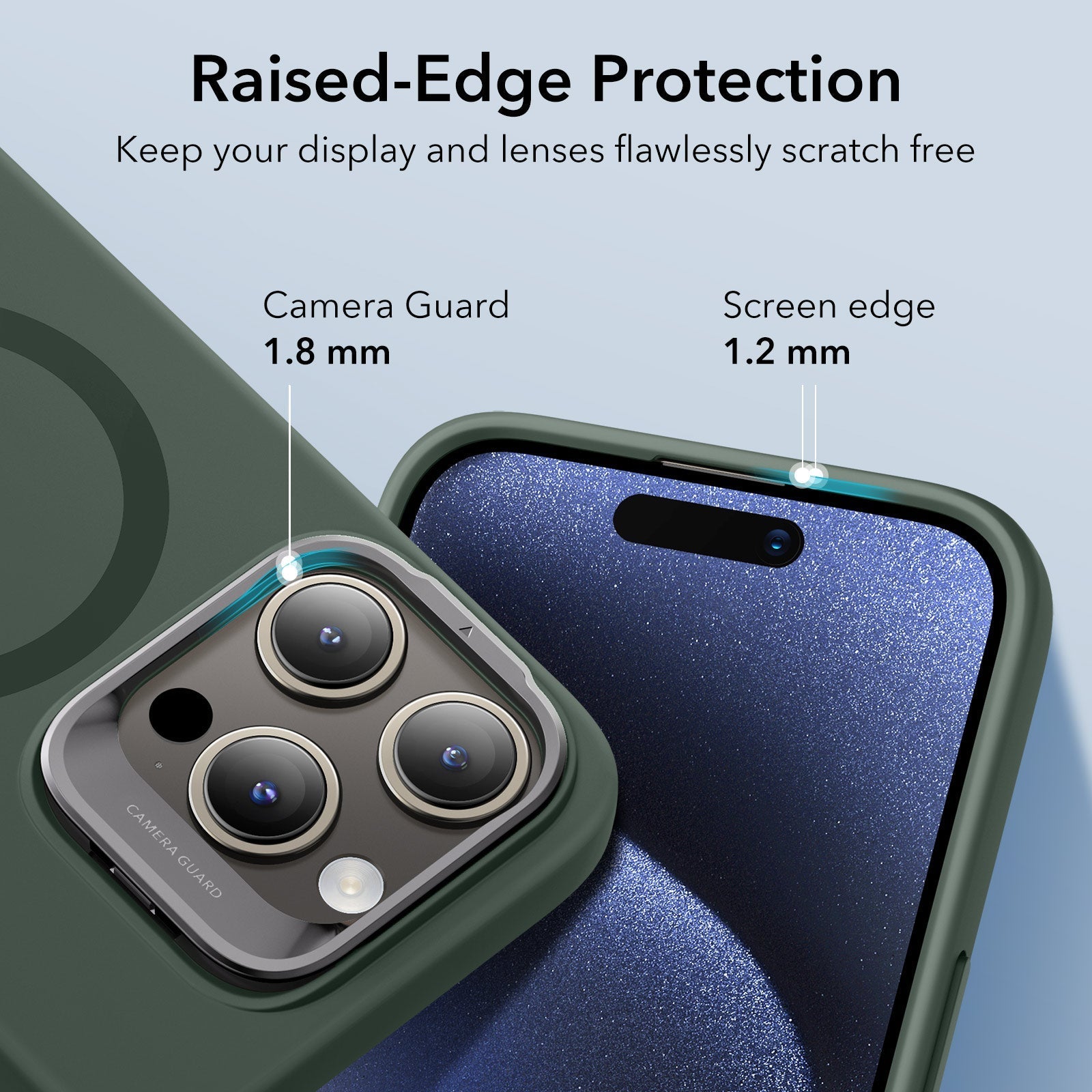 iPhone 15 Pro Max Cloud Soft Case with Stash Stand (HaloLock) - Green ESR ESR
