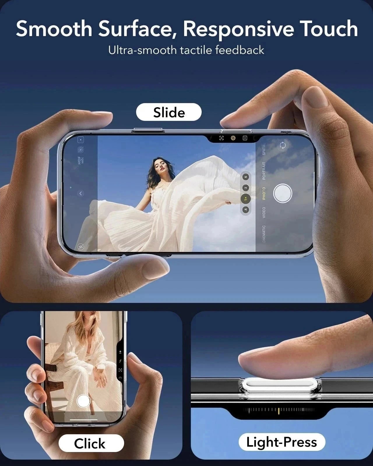 iPhone 16 Classic Hybrid Magnetic Case (Camera Control) & Screen Protection Bundle - Clear ESR ESR