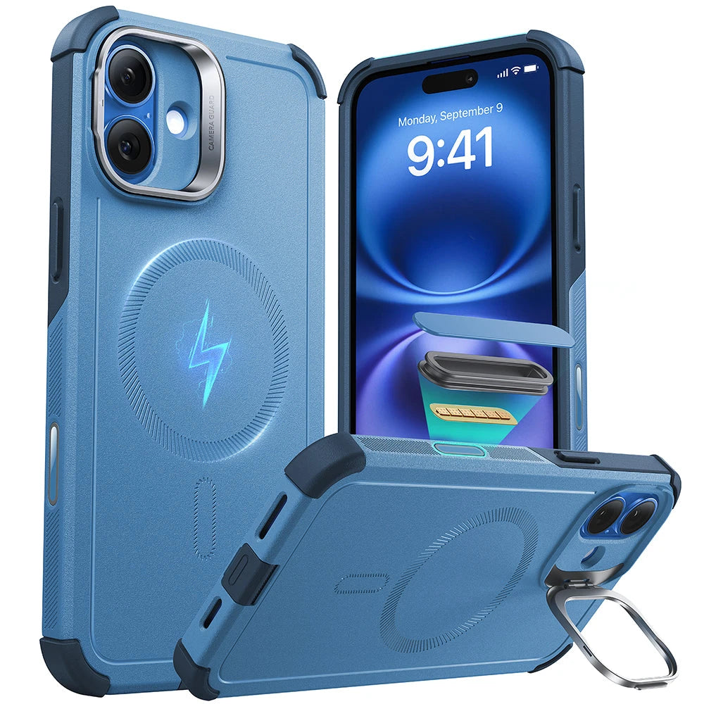 iPhone 16 Cyber Tough Magnetic Case Light Blue