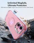 iPhone 16 Cyber Tough Magnetic Case (Camera Control, Stash Stand) - Pink ESR ESR