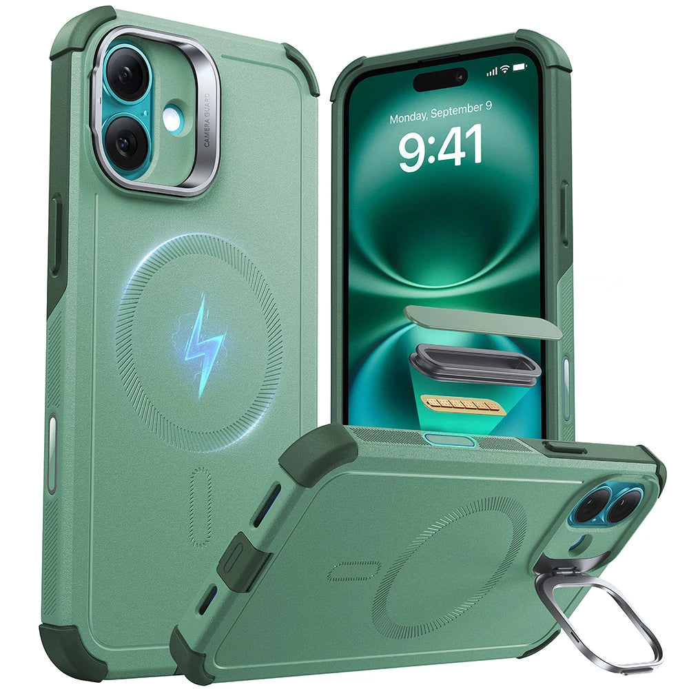 iPhone 16 Plus Cyber Tough Magnetic Case Light Green