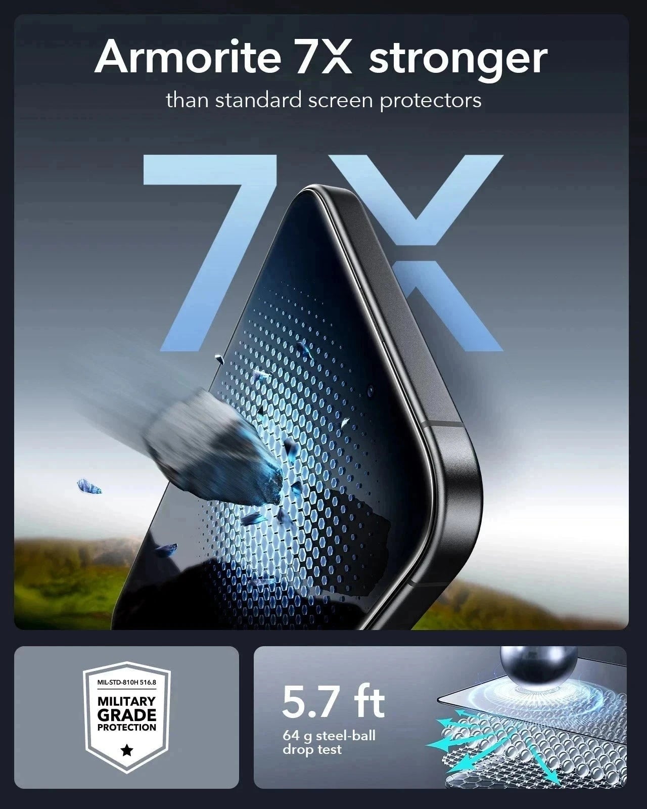 iPhone 16 Plus Cyber Tough Magnetic Case Protection Bundle (Camera Control, Stash Stand) - Black ESR ESR