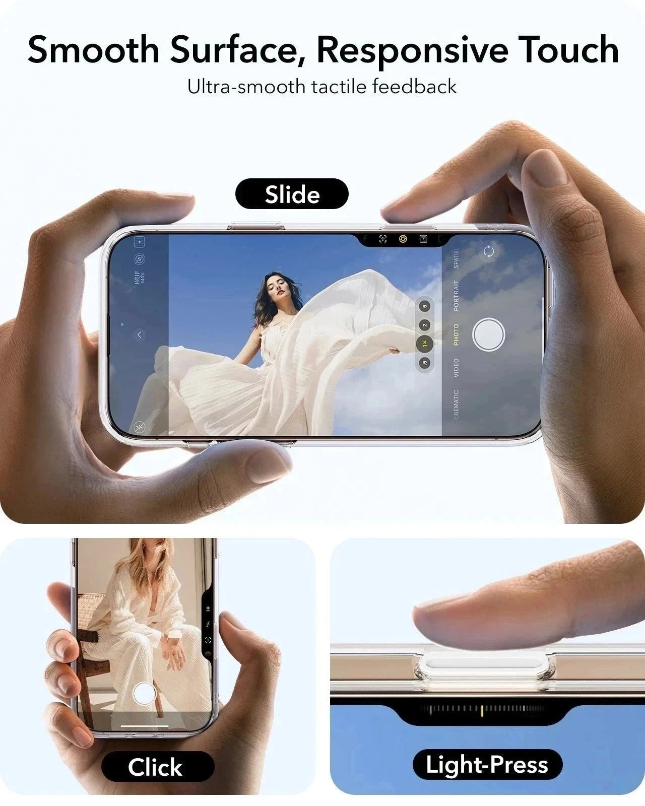 iPhone 16 Pro HaloLock Classic Hybrid Case Protection Bundle (Camera Control, Stash Stand) - Clear ESR ESR