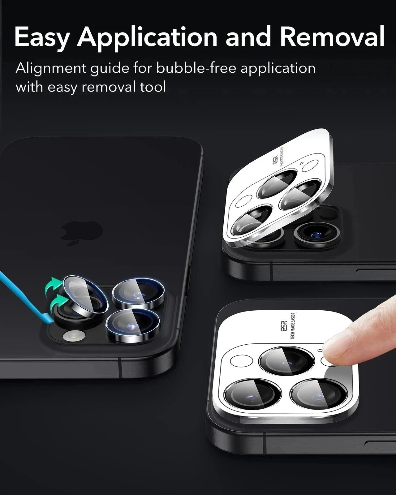 iPhone 16 Pro Max Classic Hybrid Magnetic Case (Camera Control, Stash Stand) & Privacy Screen Protector Bundle - Clear ESR ESR