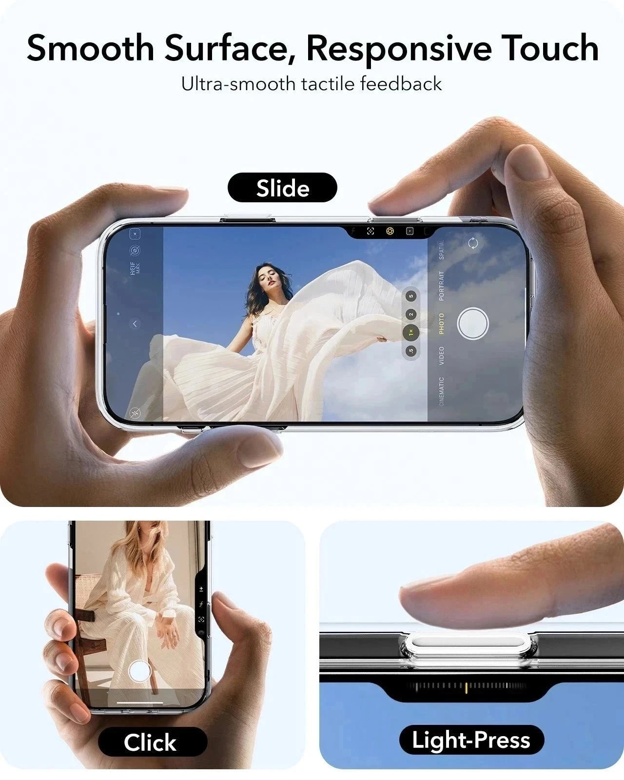 iPhone 16 Pro Max Classic Hybrid Magnetic Case (Camera Control, Stash Stand) & Privacy Screen Protector Bundle - Clear ESR ESR