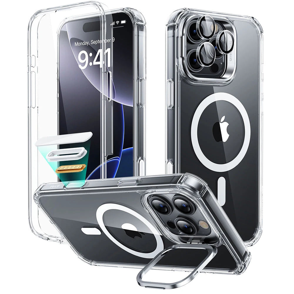 iPhone 16 Pro Max Armor Tough Magnetic Case Clear