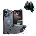 iPhone 16 Pro Max Cyber Tough Magnetic Case Privacy Protection Bundle (Camera Control, Stash Stand) - Grey ESR ESR