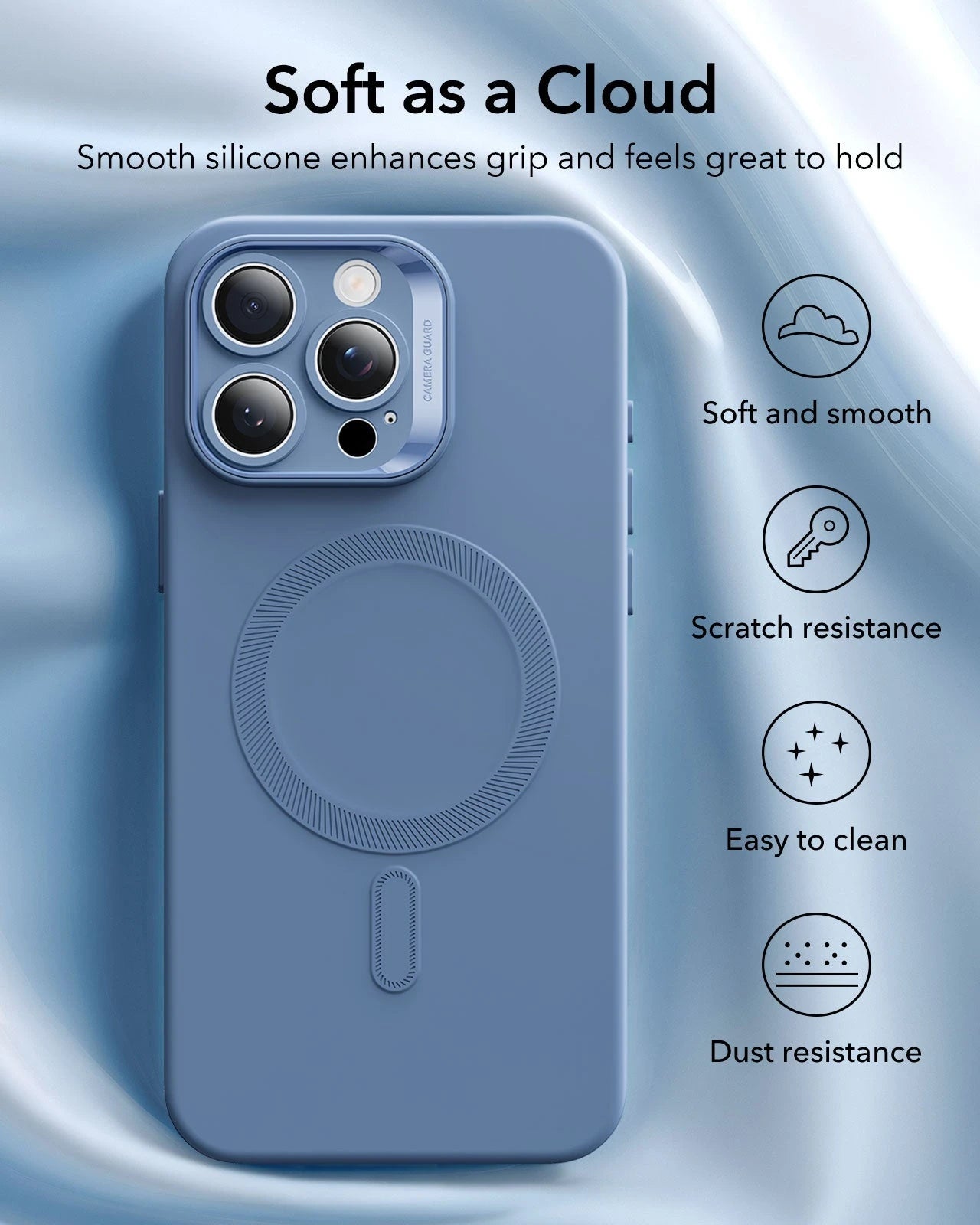 iPhone 16 Pro Max Cloud Soft Magnetic Case (Camera Control) - Light Blue ESR ESR