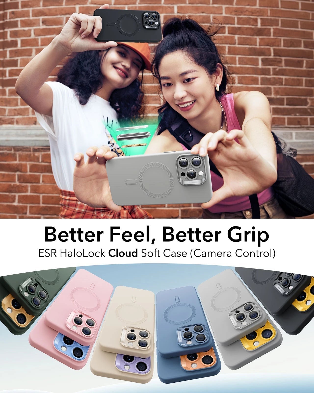 iPhone 16 Pro Cloud Soft Magnetic Case (Camera Control) - Grey ESR ESR