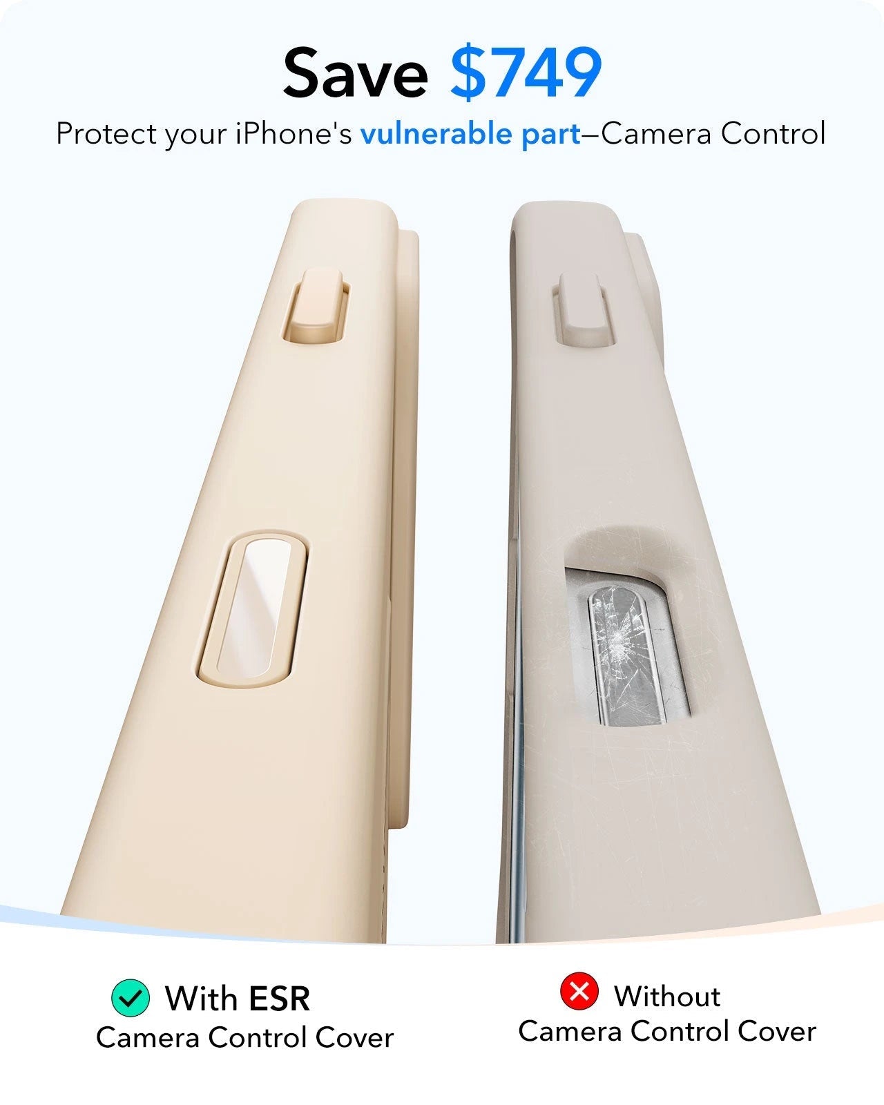 iPhone 16 Cloud Soft Magnetic Case (Camera Control) - Light Tan ESR ESR