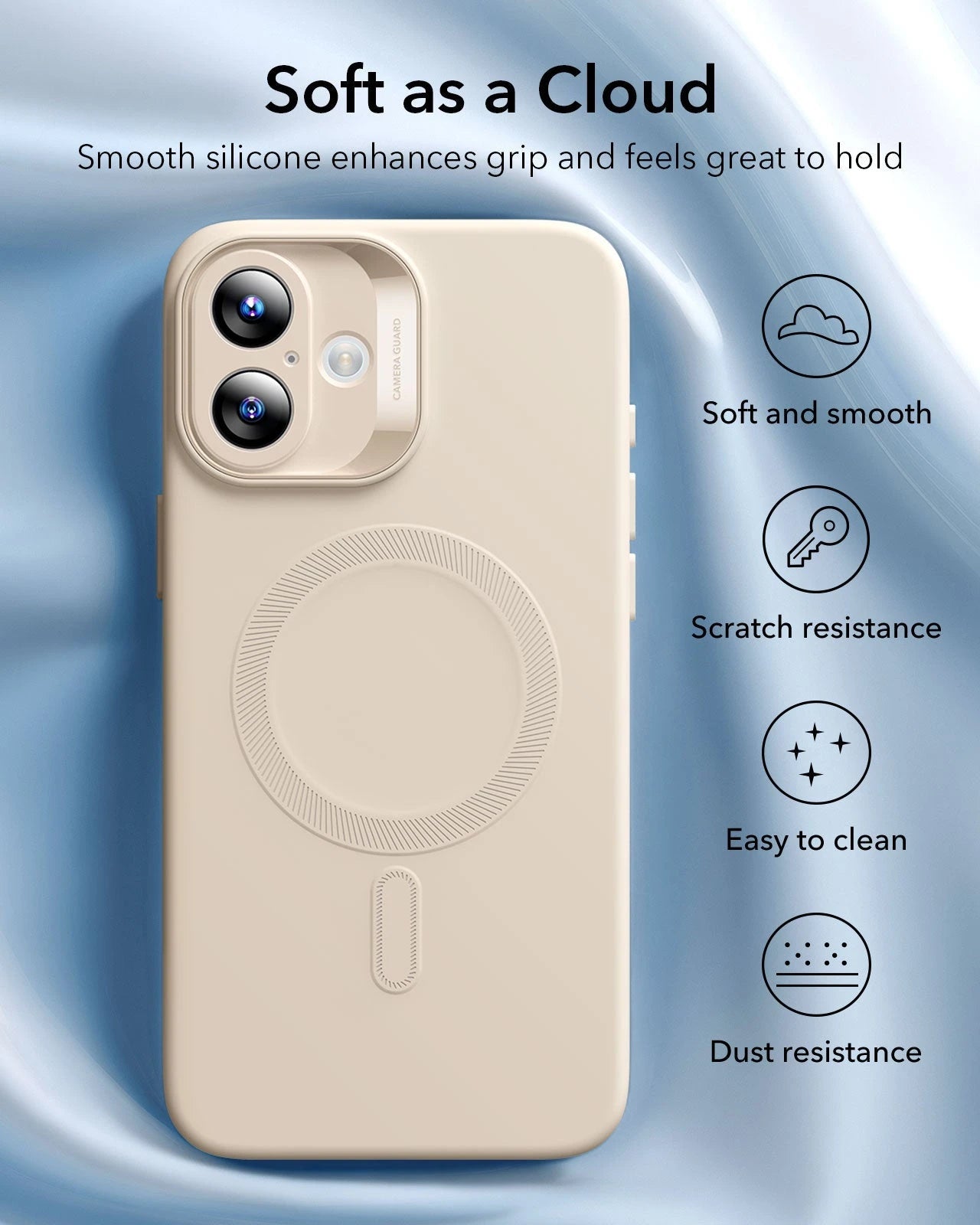 iPhone 16 Cloud Soft Magnetic Case (Camera Control) - Light Tan ESR ESR