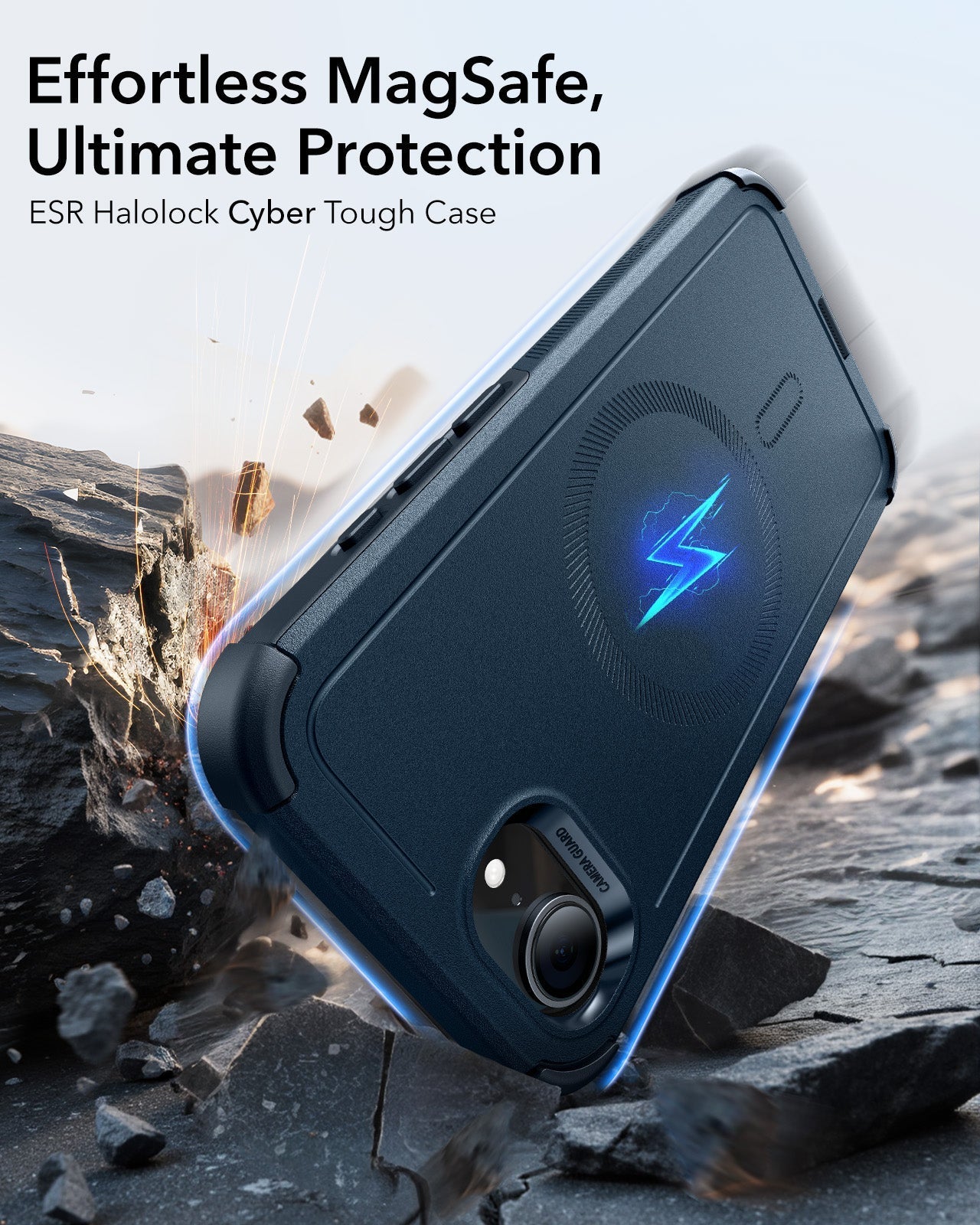 iPhone 16e HaloLock Cyber Tough Case - Dark Blue ESR ESR