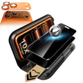 iPhone 17 Pro Corning Glass Privacy Screen Protector and Camera Lens Protector Orange