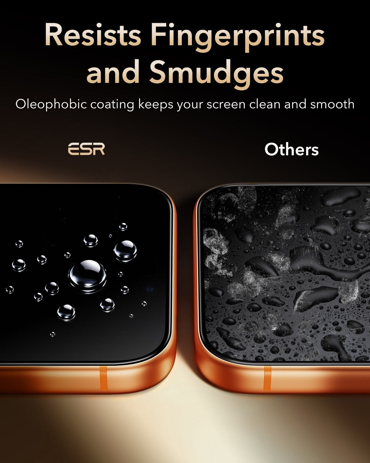 ESR iPhone 18 Pro Corning Glass Screen Protector Resists Fingerprints and Smudges