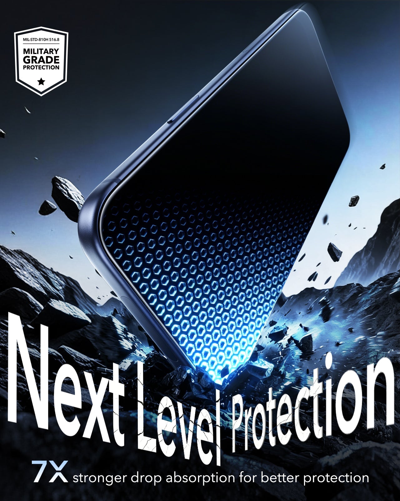 ESR iPhone 18 Pro Max Armorite Tempered Glass Privacy Screen Protecor   7X stronger drop absorption for better protection