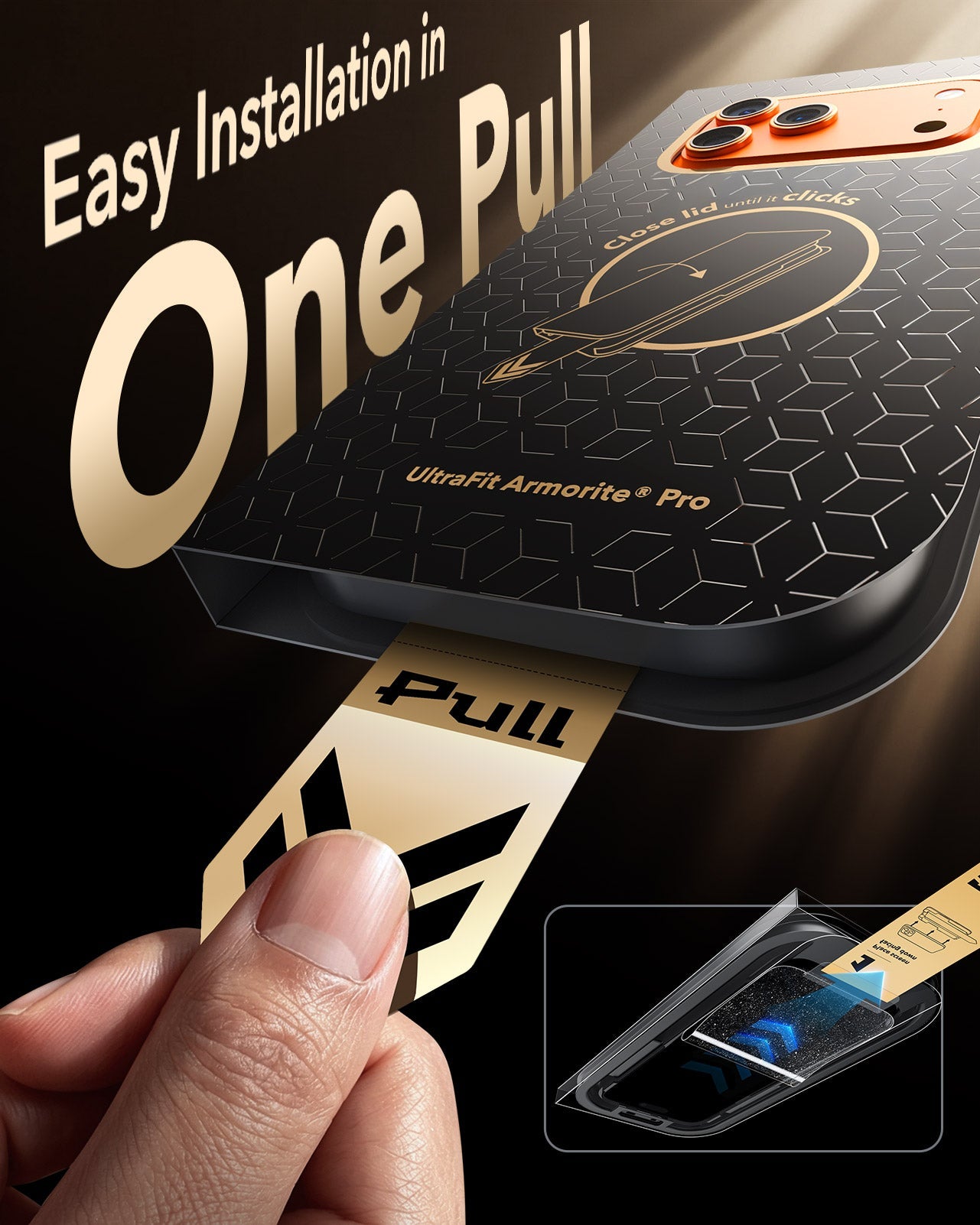 ESR iPhone 18 Pro Max Corning Glass Privacy Screen Protector Easy Installation in One Pull