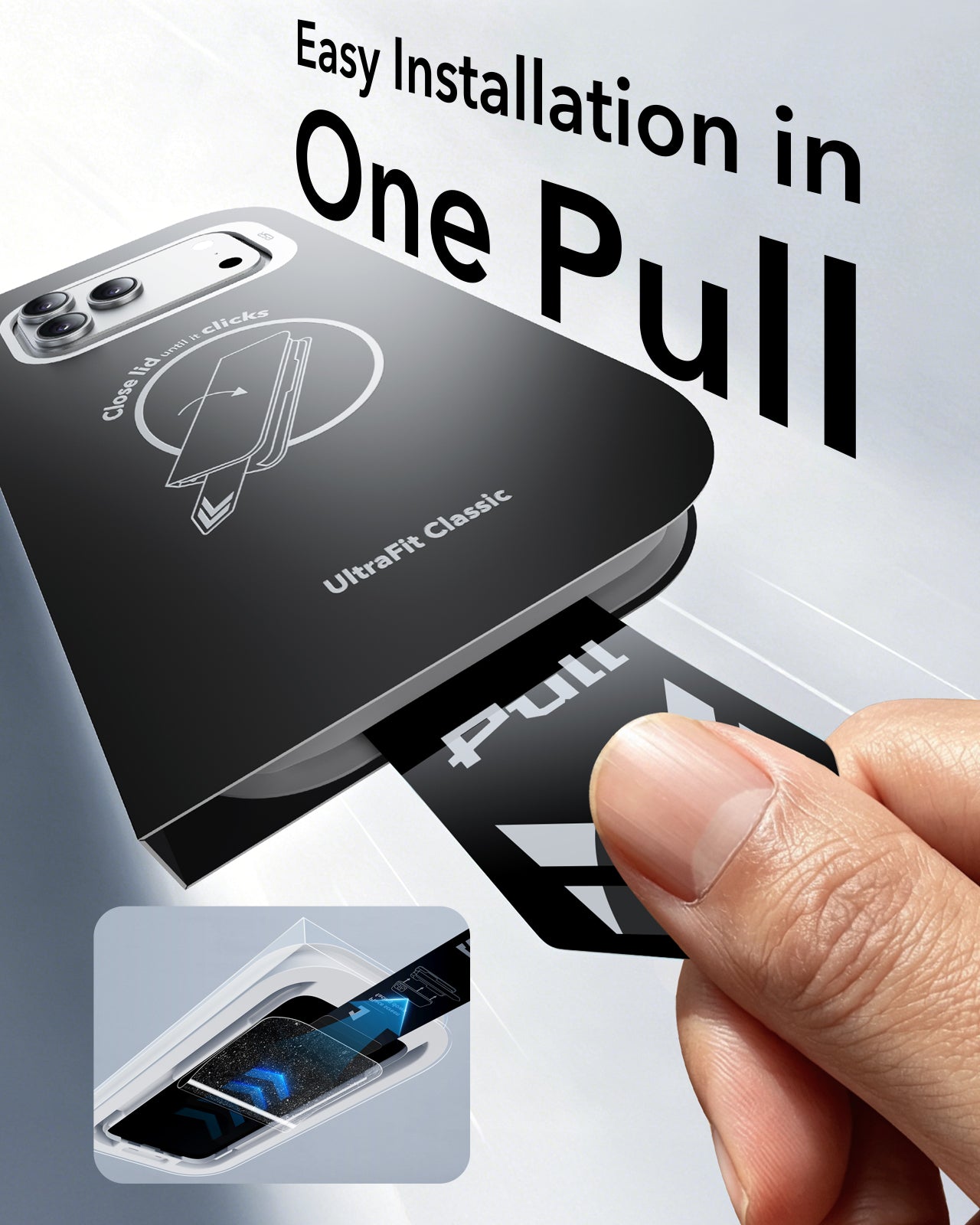 ESR iPhone 18 Pro Max Tempered Glass Privacy Screen Protector Easy Installation in One Pull