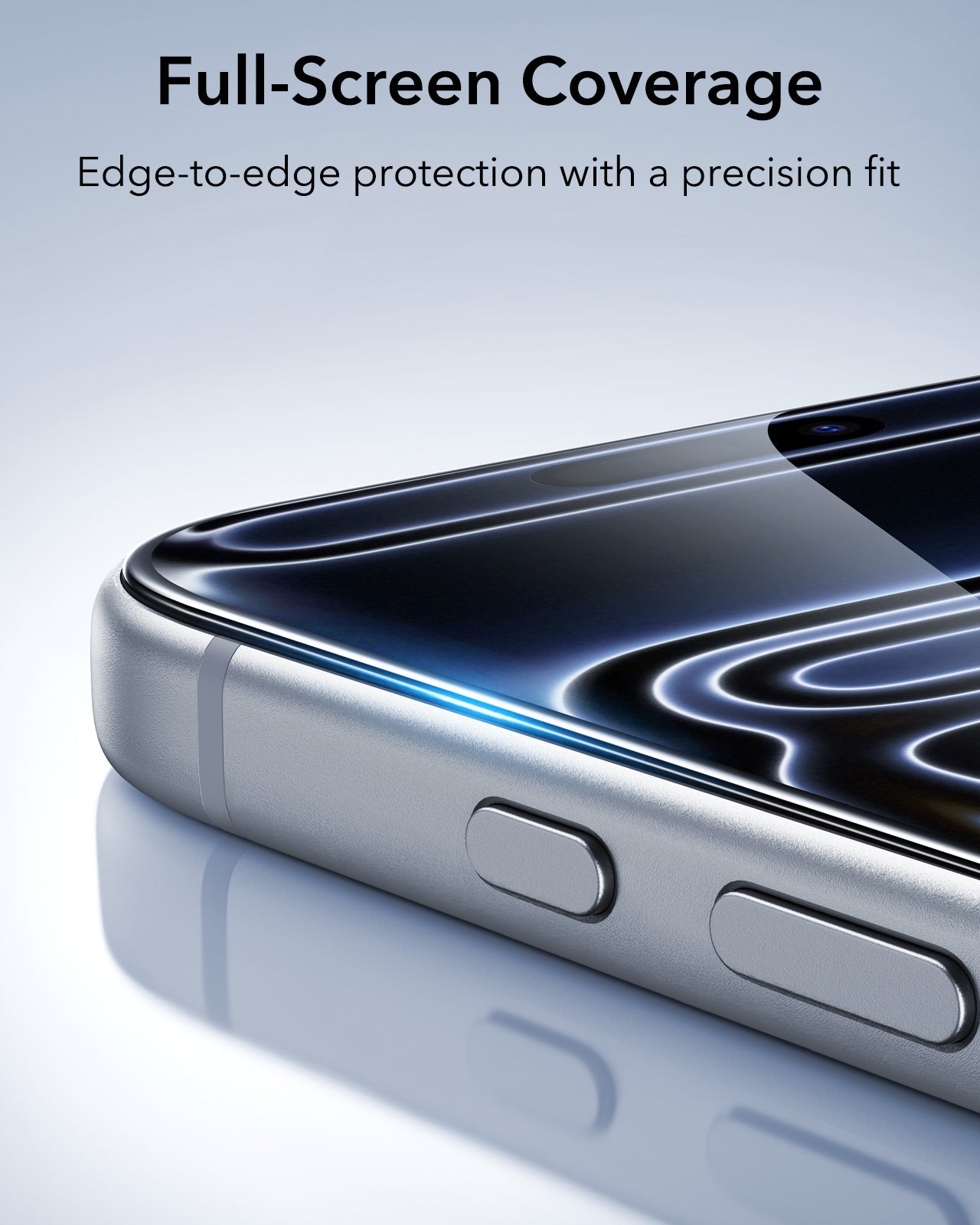 ESR iPhone 18 Pro Max Tempered Glass Screen Protector Full-Screen Coverage