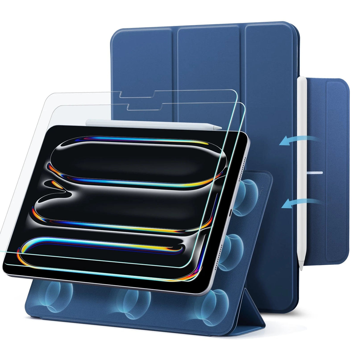 iPad Pro 11" Rebound Magnetic Protection Bundle Navy Blue