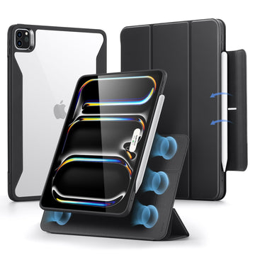 black rebound hybrid magnetic ipad pro 13 case  m4  
