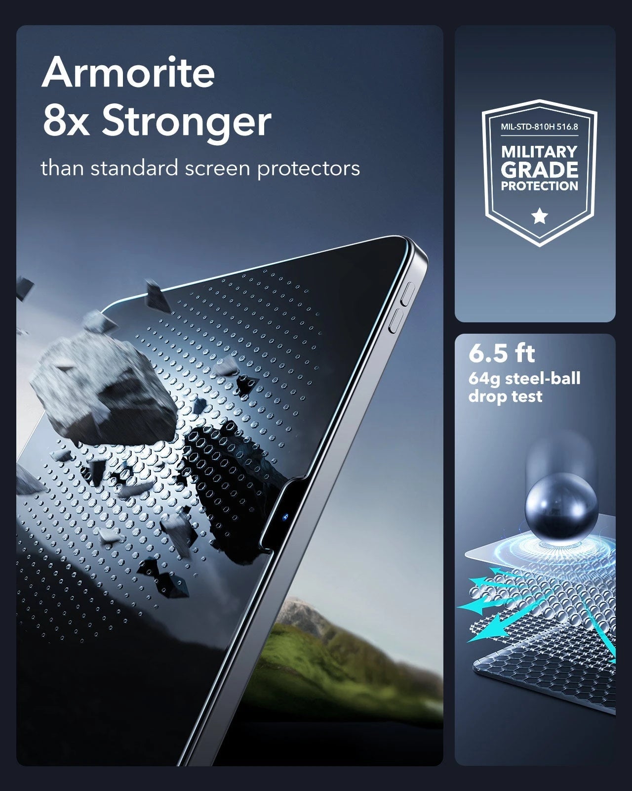 iPad 11" (A16, 2025) UltraFit Armorite Screen Protector - 2 Pack ESR ESR