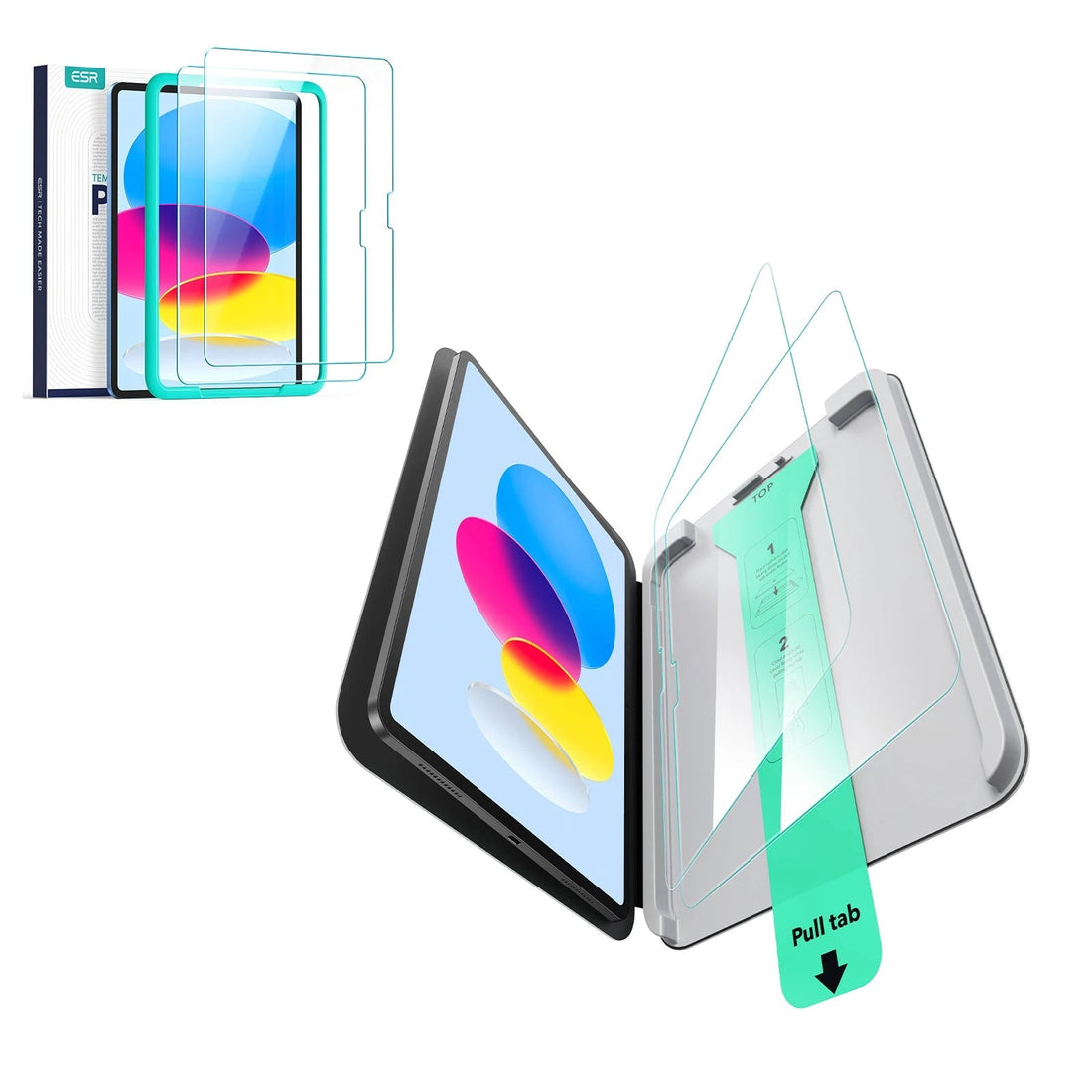 iPad 11" (A16, 2025) Paper-Feel Tempered-Glass Screen Protector Set - 2 Paper-Feel Tempered-Glass + 2 UltraFit Classic ESR ESR