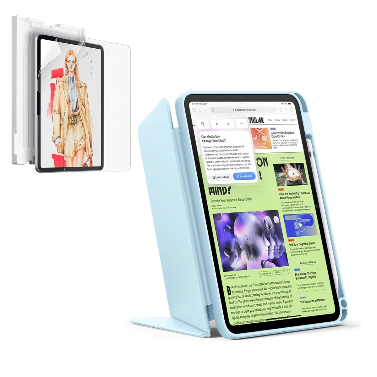 iPad 11" Flip Art Bundle Sky Blue