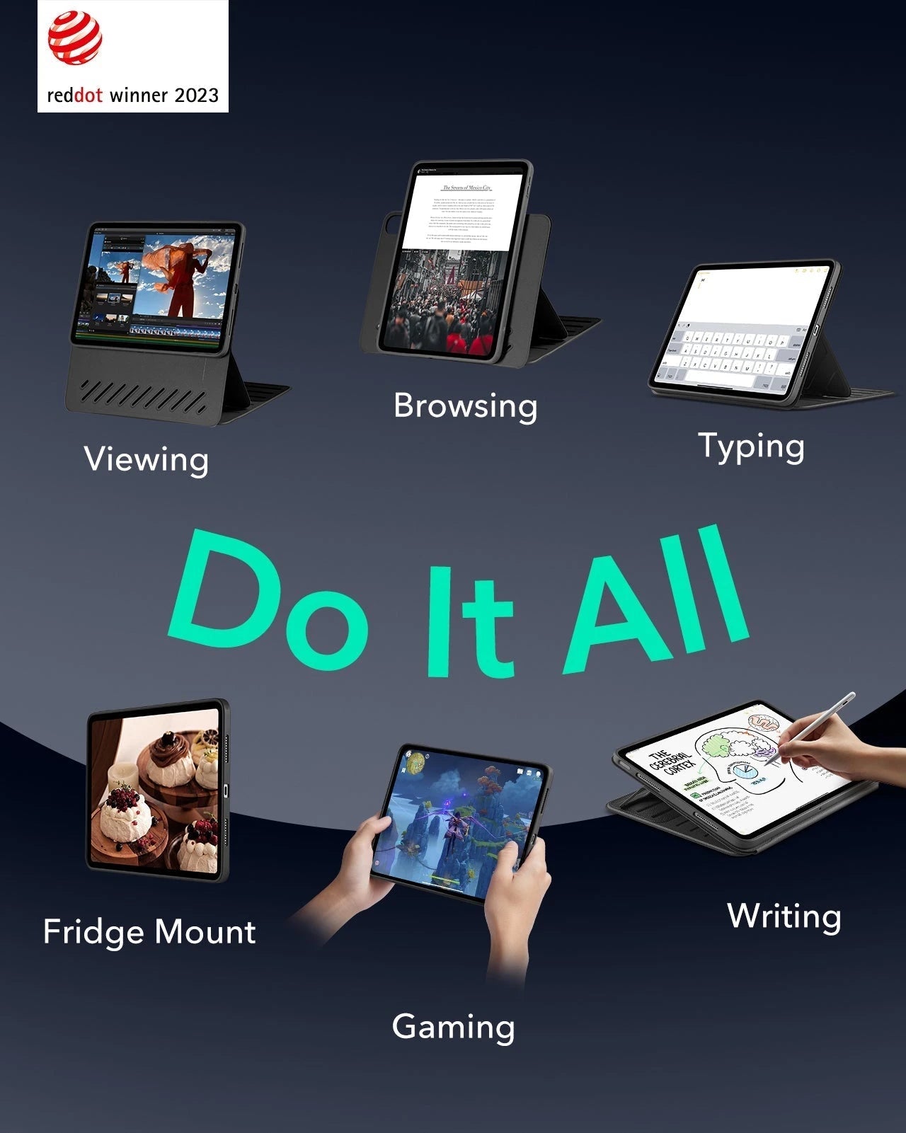 ipad air 11 inch case with stand red kf 3