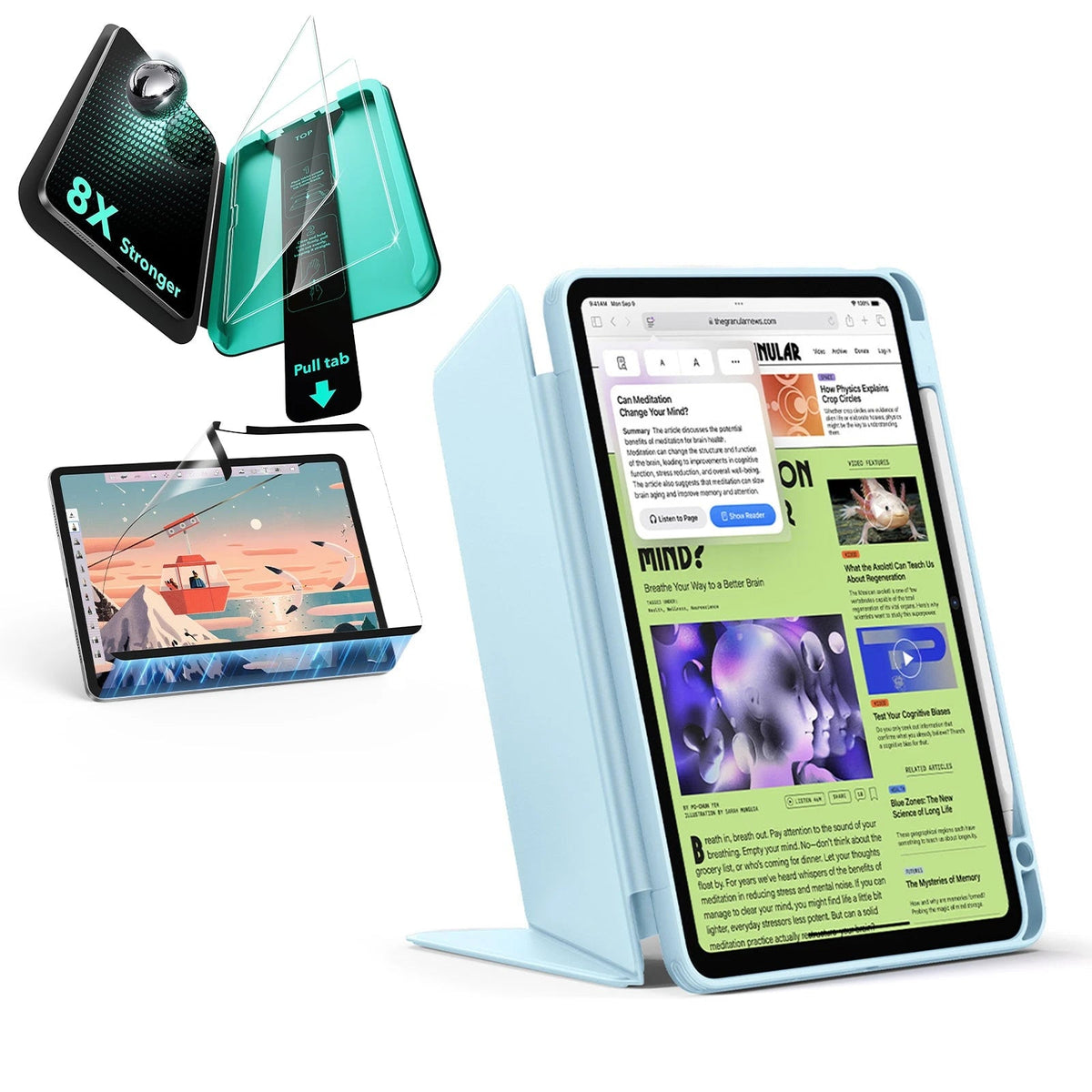 iPad Air 11" Flip Transformation Bundle Sky Blue