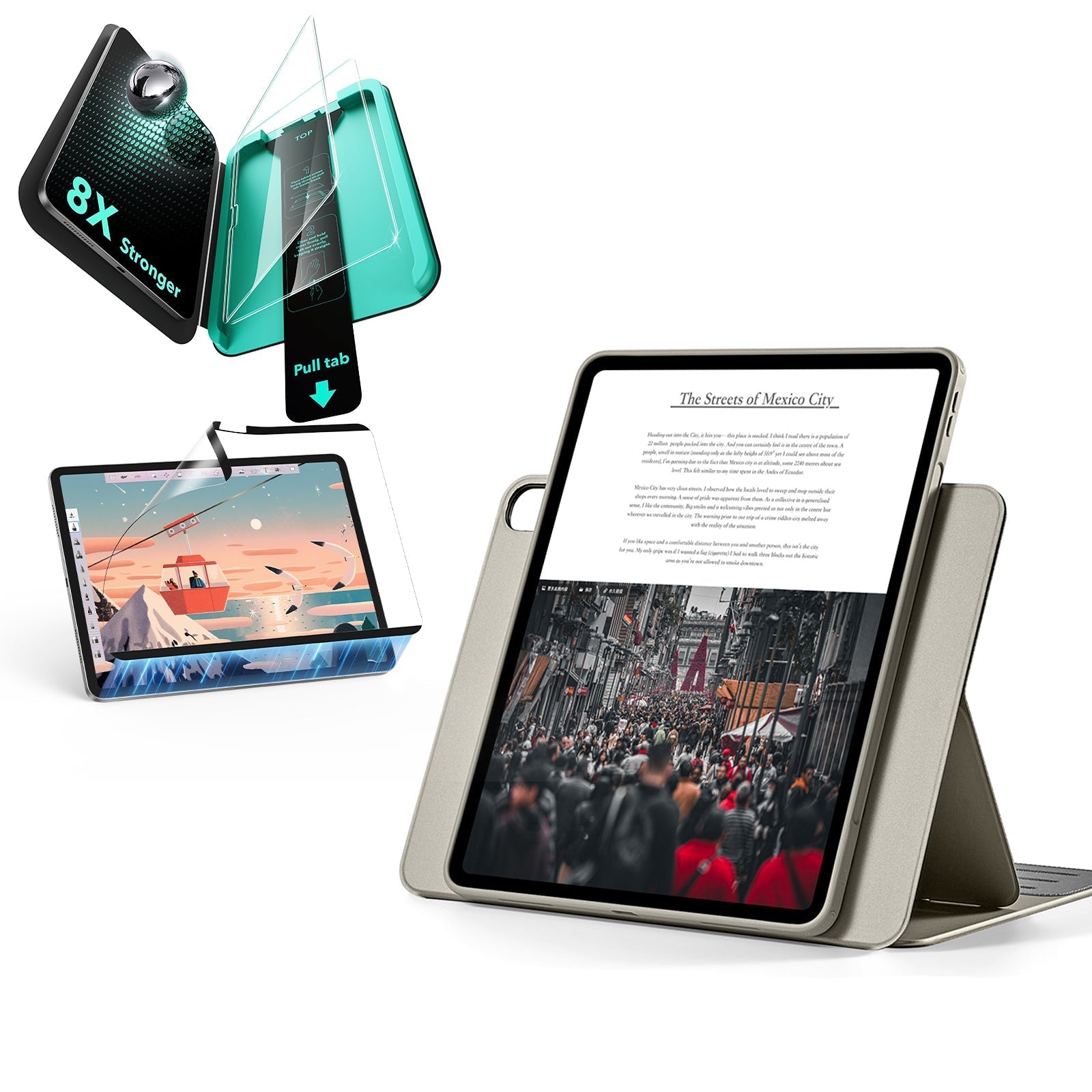 iPad Air 11″ (2025) Shift Transformation Bundle - Titanium ESR ESR