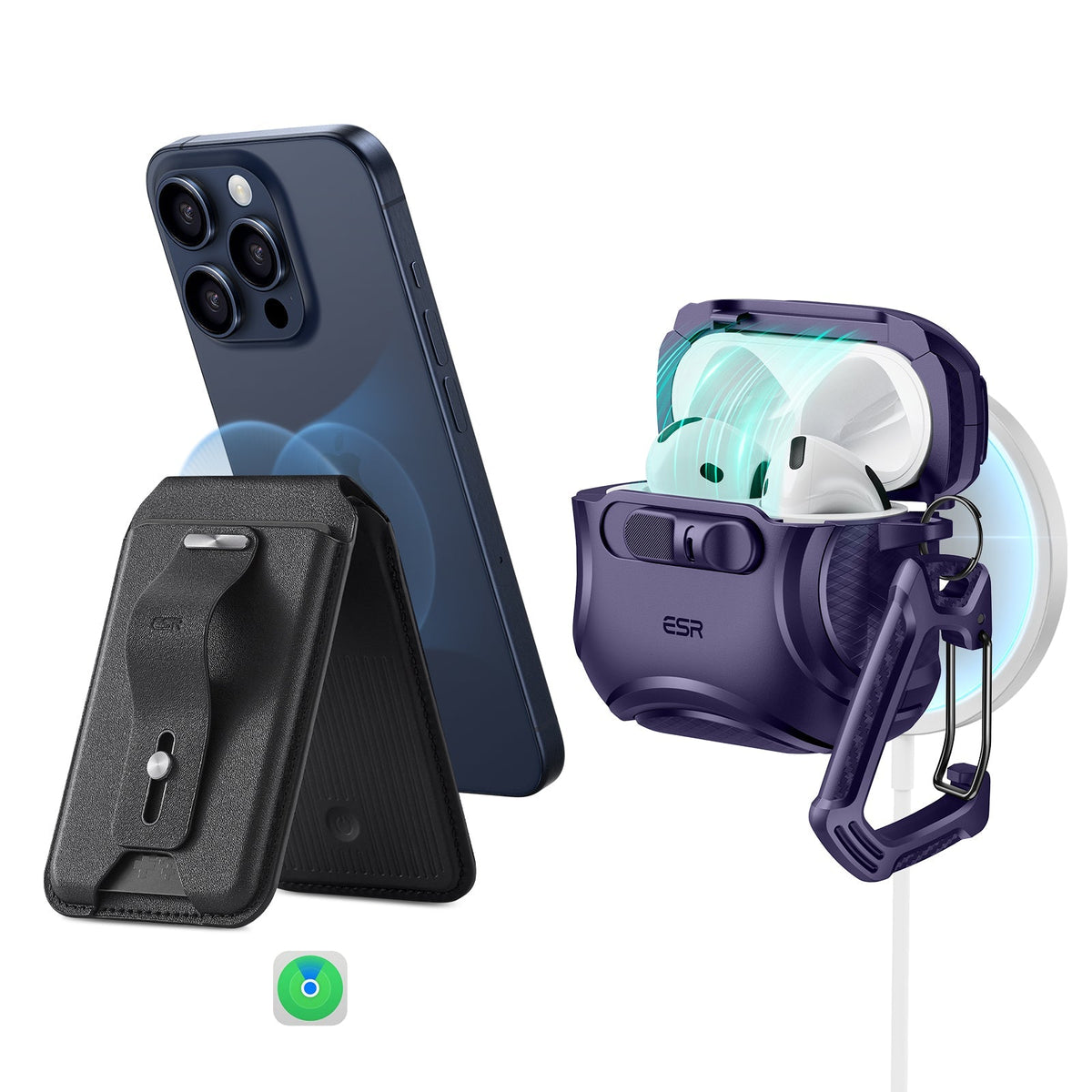 Cyber FlickLock Everyday Carry Bundle AirPods 4 Dark